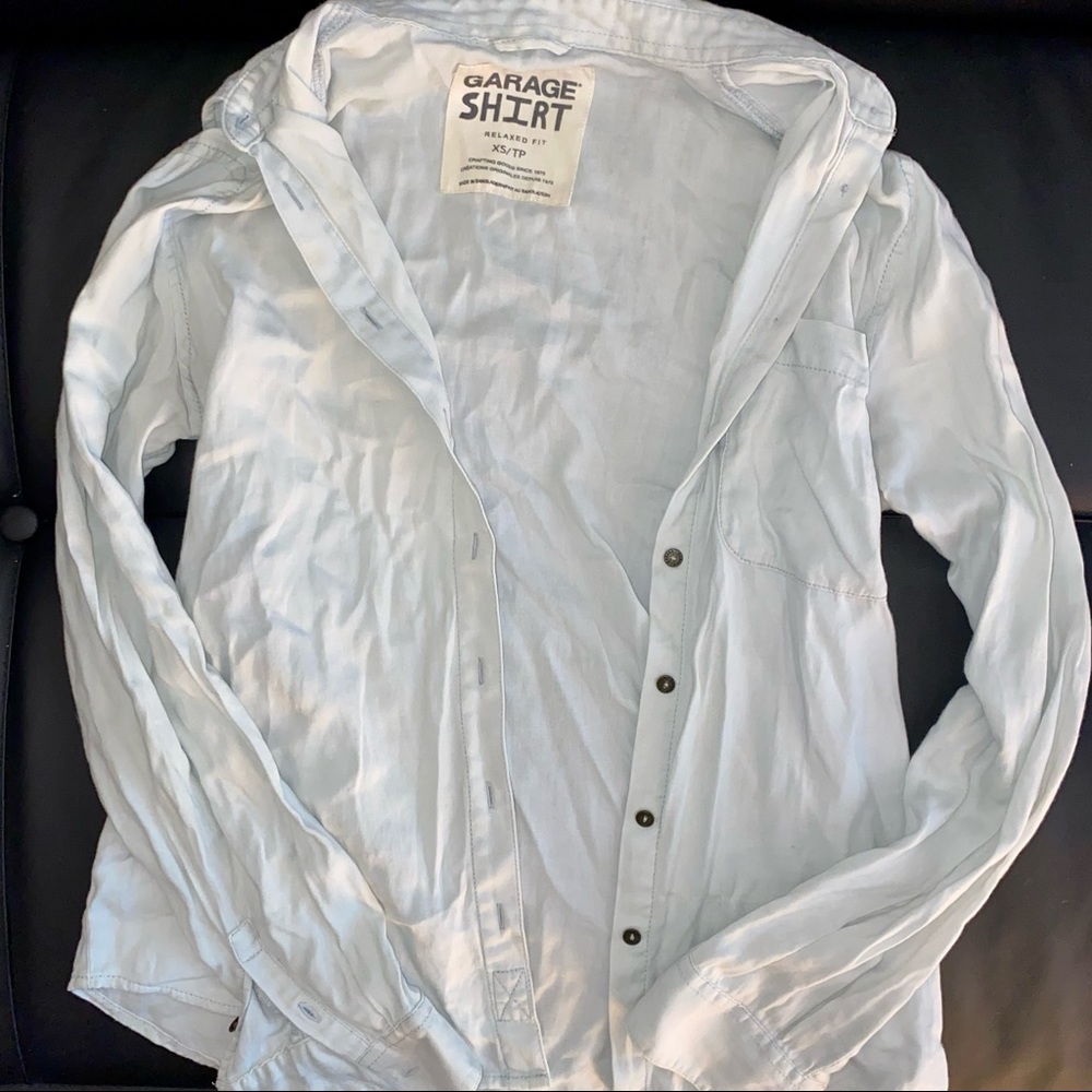 Garage Light Blue Button Up Shirt